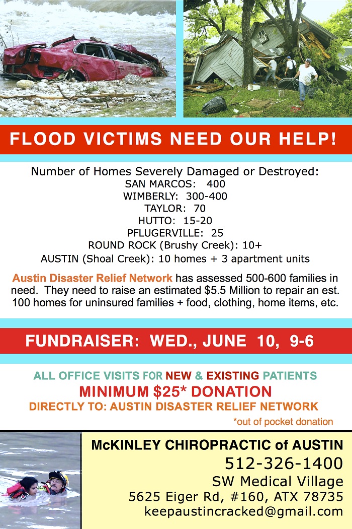 McKinley Chiropractic Flood Victim Fundraiser